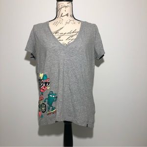 Nike Air Women’s Graphic T-Shirt Slim Fit Multicolored Cartoon Size X-Large.